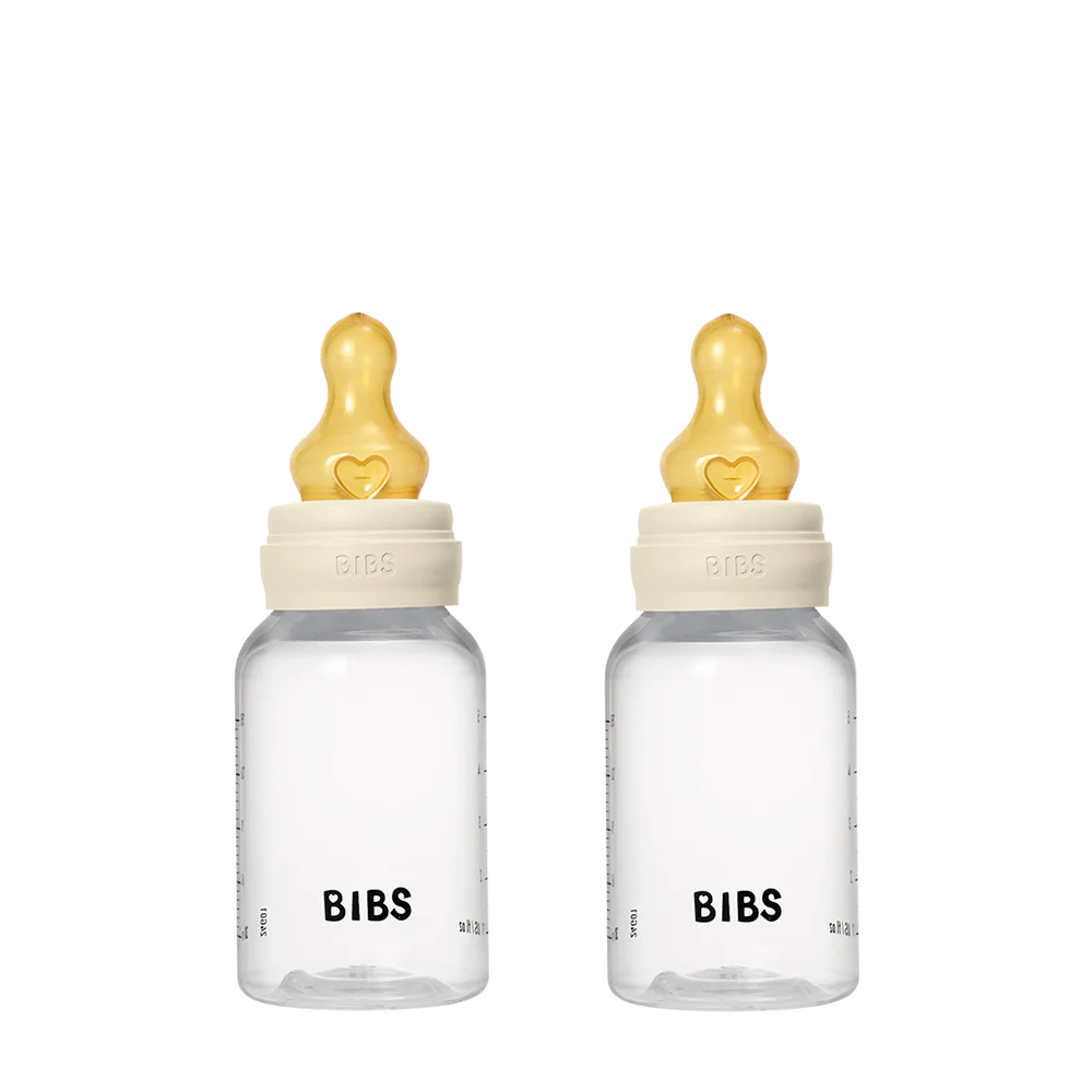 BIBS Baby PP Bottle İkili Kauçuk Uçlu Biberon Seti Ivory 150 ml