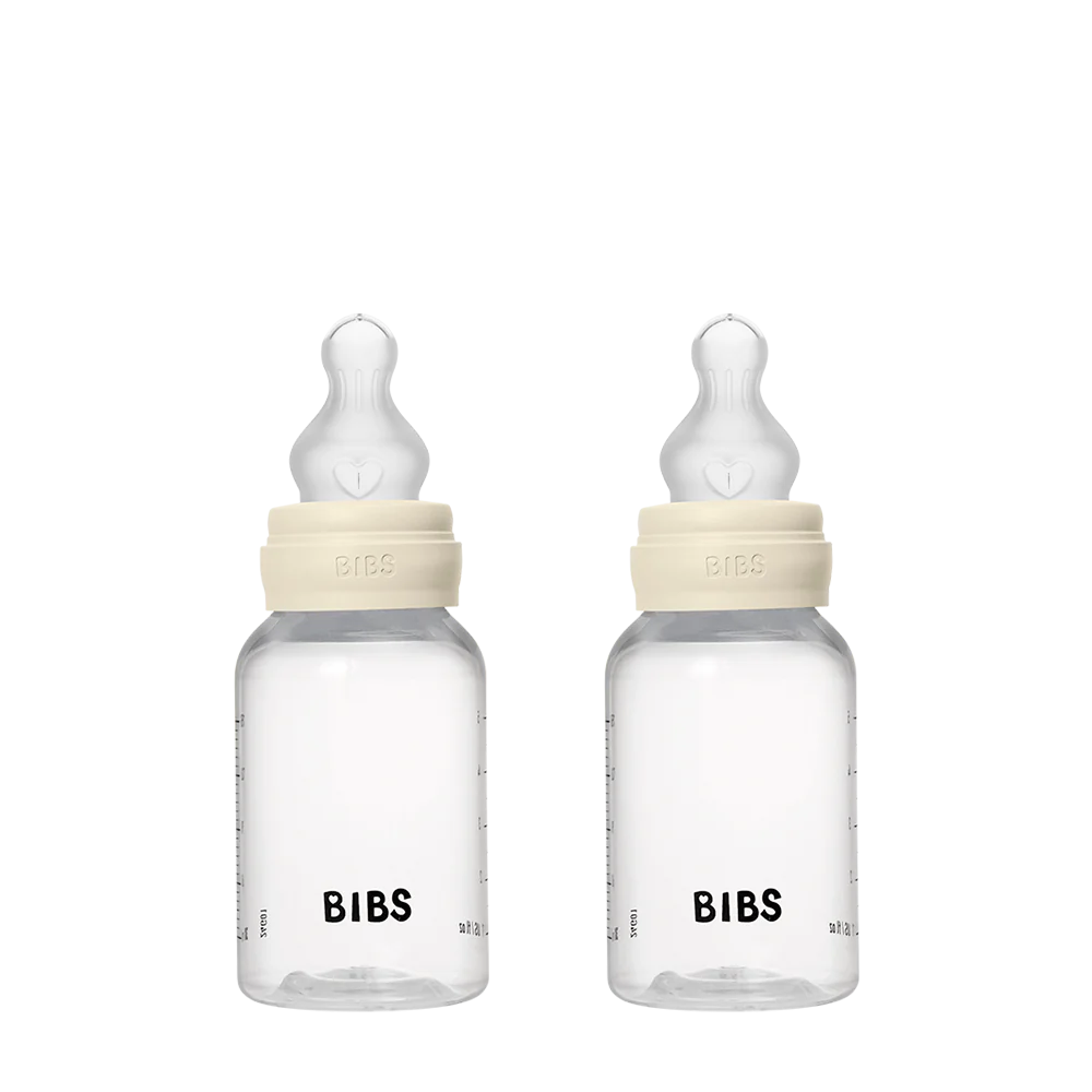 BIBS Baby PP Bottle İkili Silikon Uçlu Biberon Seti Ivory 150 ml