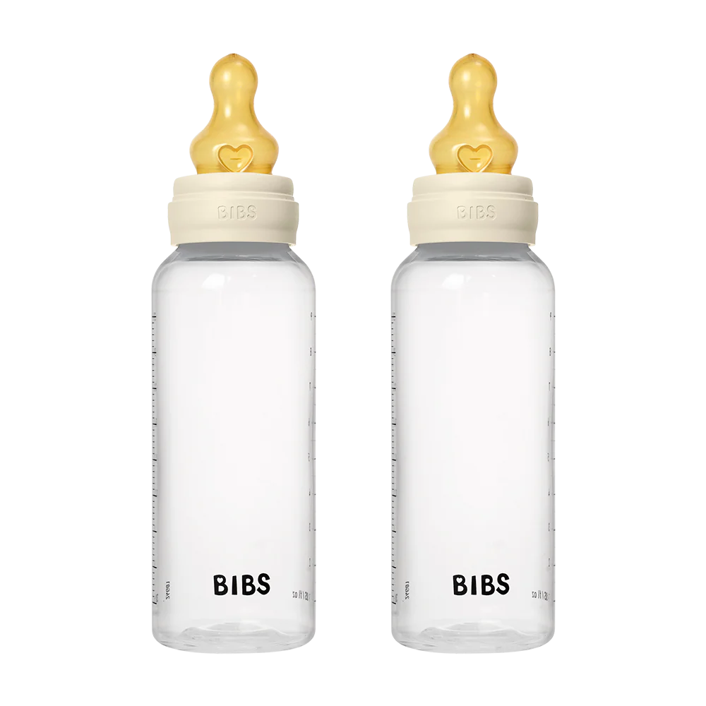 BIBS Baby PP Bottle İkili Kauçuk Uçlu Biberon Seti Ivory 270 ml