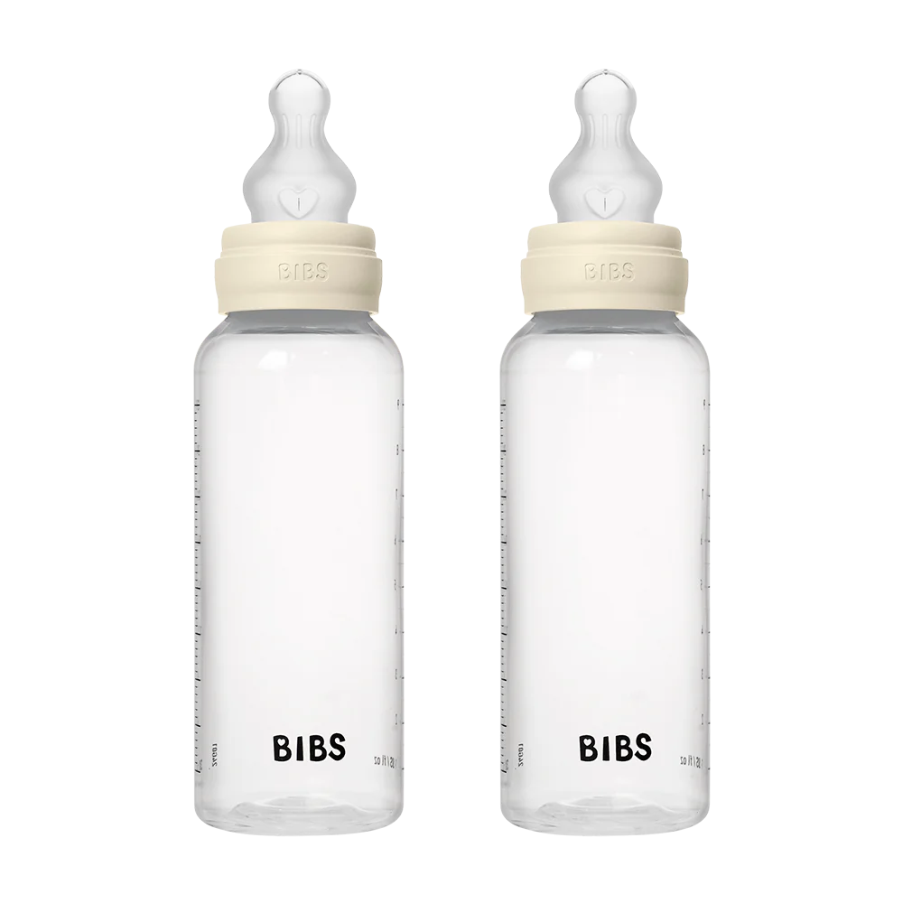 BIBS Baby PP Bottle İkili Silikon Uçlu Biberon Seti Ivory 270 ml