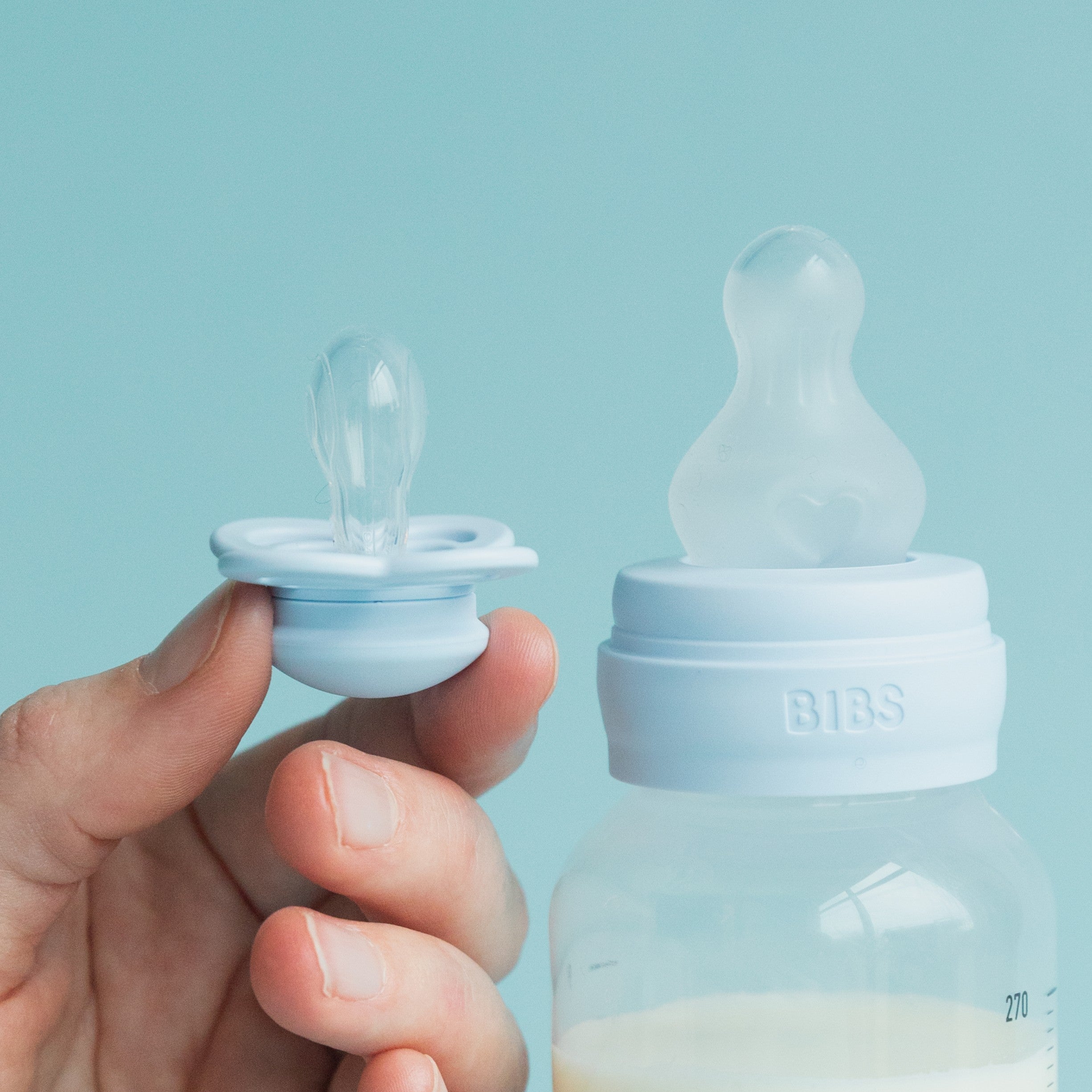 BIBS Baby PP Bottle İkili Silikon Uçlu Biberon Seti Ivory 150 ml